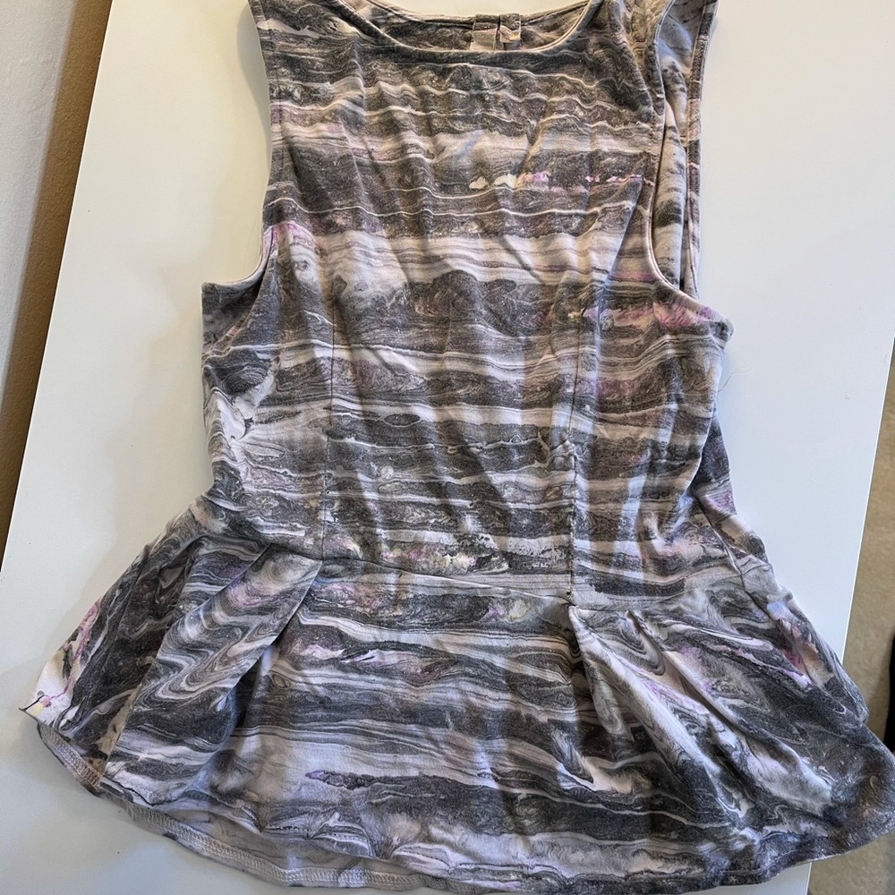 LF peplum multi colored top
